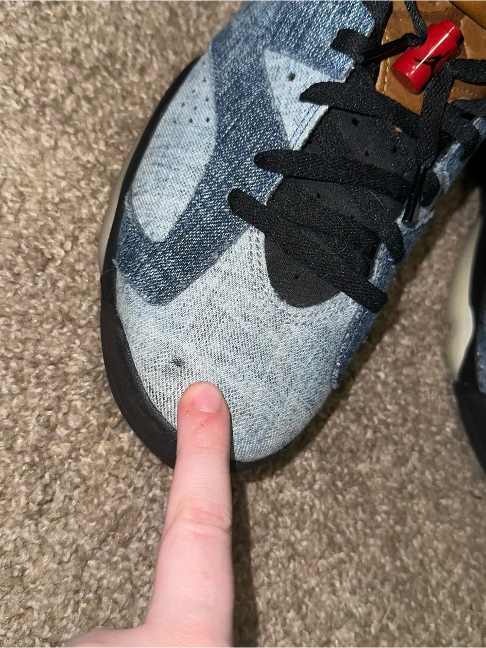 Air Jordan 6 Washed Denim Sneakers- Used 2019 Discontinued